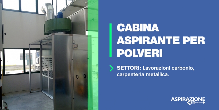 Cabina aspirante per polveri