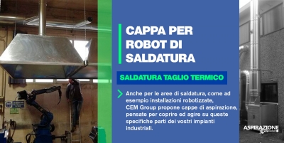 CAPPA PER ROBOT DI SALDATURA &ndash; SALDATURA TAGLIO TERMICO